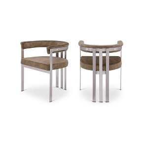 Meridian Furniture,Marcello Velvet Dining Chair, Set of 2 - 1 of 4