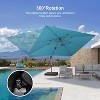 PURPLE LEAF Deluxe Aluminum Outdoor Patio Umbrella Square Cantilever Umbrellas - 4 of 4