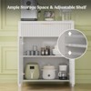 Gikpal Fluted Sideboard, Wooden Storage Cabinet with Adjustable Shelves, Entryway Table, Floor Storage Cabinet Cupboard for Kitchen, Living Room - 3 of 4