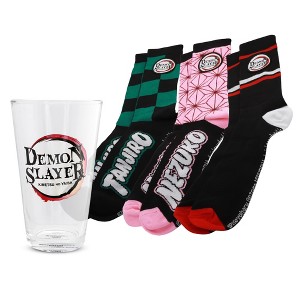 Culturefly LLC Demon Slayer Pint Glass and Sock Bundle - 1 of 4