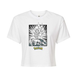 Women's - Pokémon - Gyarados Anime Cropped Graphic T-Shirt - 1 of 4