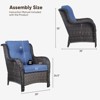 Buenhomino Patio Wicker Chairs Set of 2, Patio Rattan Dining Chairs with 4-inch Seat Cushions, High Back and Curved Armrest for Garden Backyard Deck - 3 of 4