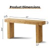 Solid Wood Console Table with Narrow Rectangular Design, Rustic Farmhouse Table for Hallway, Behind Couch, or Living Room Decor-Tanpinhausee - 4 of 4