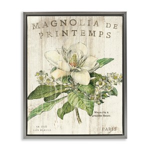 Stupell Industries French Magnolias In Spring Floating Frame Canvas Art - 1 of 4