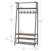 31.5''Coat Rack, 3-in-1 Hall Tree with Shoe Bench - 2 of 4