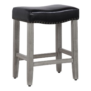 WestinTrends 24" Upholstered Saddle Seat Counter Stool - 1 of 4