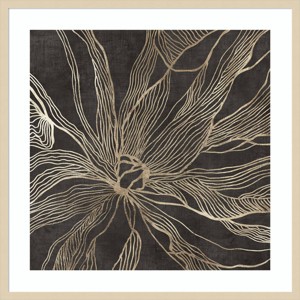 Amanti Art Lines of Gold Floral I by Asia Jensen Wood Framed Wall Art Print - 1 of 4