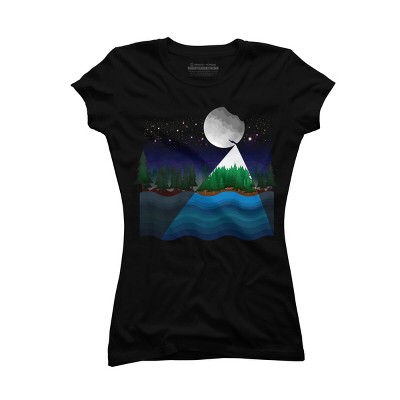 Junior's Design By Humans Christmas night By recklessframee T-Shirt