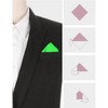 Elerevyo Men Foldable Satin Shiny Solid Color Pocket Squares - 3 of 4