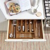 iDesign Expandable Acacia Wood Cutlery Drawer Organizer -Natural - 2 of 4