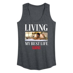 Women's - Scarface - Living My Best Life Graphic Racerback Tank - 1 of 4