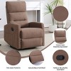 360° Swivel Manual Recliner Chair with Rocker,Fabric Recliner Chair for Living Room,Recliner Chair with Cushion Back and Square Arms-Coolbibila - 2 of 4