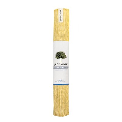 JadeYoga Organic Hand Loomed Yoga Mat - Yellow (7.9mm)