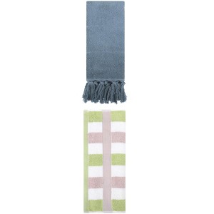 REGALWOVEN 2 Packs Cotton Absorbent Soft Decorative Bathroom Hand Towel for Kitchen - 1 of 4