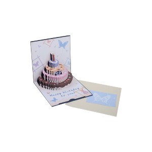 Unique Bargains Greeting Card Multicolored 6.1"x6.1"x0.4" 1 Pc - 1 of 4