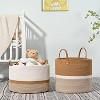BRINJOY Woven Baskets for storage Baby Laundry Hamper, Cotton Rope Blanket Basket - 2 of 4