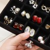 3-Drawer Earring Organizer Box, Clear Velvet Jewelry Storage Tray for Earring Studs and Rings, Black - 4 of 4