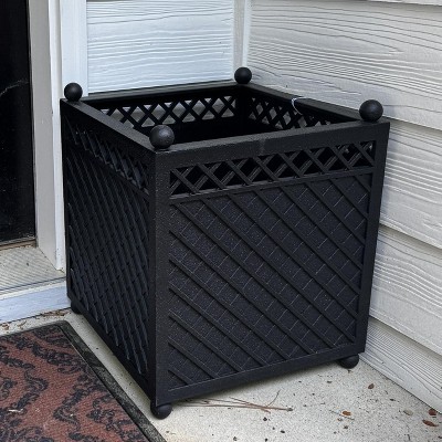 Square Outdoor Planter Box Black - Threshold™ designed with Studio