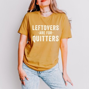 Simply Sage Market Leftovers Are For Quitters Short Sleeve Tee - 2XL - Mustard - 1 of 4