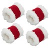 Saro Lifestyle Cheerful Holiday Santa Claus Napkin Ring (Set of 4), Red - 2 of 4