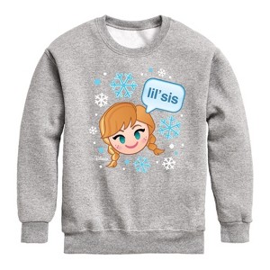 Boys' - Disney - Sis Lil Anna Graphic Long Sleeve Fleece Sweatshirt - 1 of 4