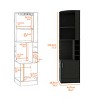 homfan Corner Wine Bar Cabinet with Wine Racks, Open Shelves, and Bottom Storage - Multifunctional Wooden Storage for Kitchen, Dining, and Living Room - 2 of 4