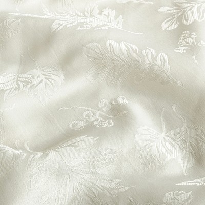 Ivory Woven Leaves Jacquard Damask Fall Tablecloth 60" x 144"