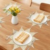 REGALWOVEN Farmhouse Placemats Set of 6 Leaf Shape Placemats for Dining Table Decor Indoor Washable Kitchen Table Mat - 2 of 4
