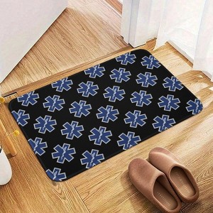 Star Of Life Paramedic Ems Bathroom Rugs Winter Bath Mat Absorbent Non Slip Bathroom Mat Christmas Soft Floor Carpet 16x20 Inches - 1 of 1