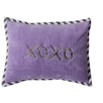 Bacati - Love Grey/Lilac Throw Pillow