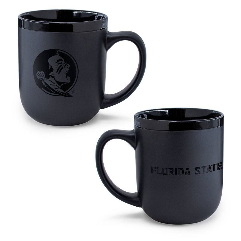 NCAA Florida State Seminoles 12oz Ceramic Coffee Mug - Black, 3 of 4