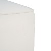Okak Modern Comfortable Square Ottoman Bench Side Table Soft Upholstered Footrest Stool for Living Room, Hallway, Bedroom, Entryway, Cream - 3 of 4
