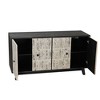 NicBex 59.84" Modern 4-Doors Sideboard,Freestanding Kitchen Storage Cabinets with Metal Handles for Kitchen and Dining Room,Black - 4 of 4
