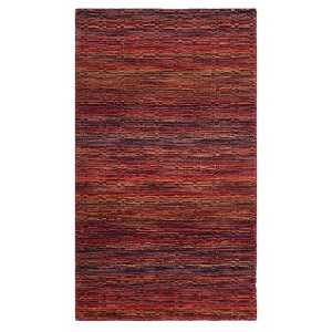 Red Stripe Loomed Accent Rug 2