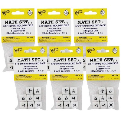 Koplow Games Positive/negative Dice Set, 8 Per Set, 6 Sets : Target