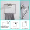 Itopfox 10 Piece Bathroom Hardware Set Brushed Nickel Square Wall Mounted Accessories Kit Includes 2 24 Inch Towel Bars 2 Rings 2 Toilet Paper Holder - 3 of 4