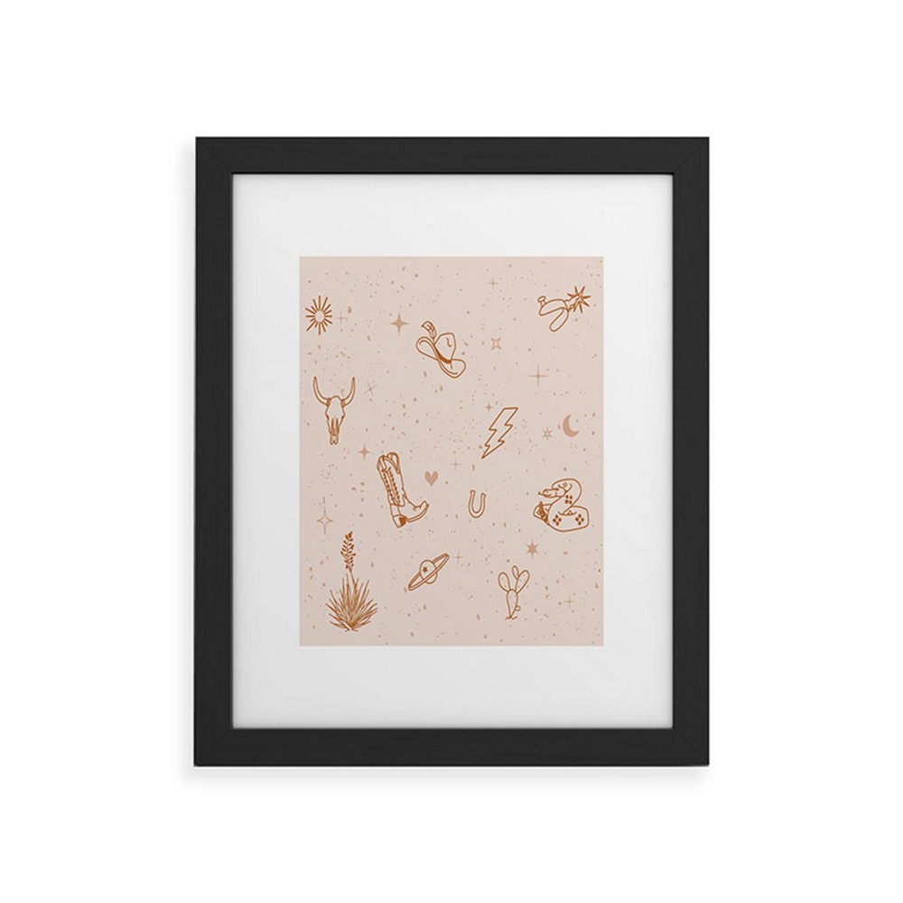 Photos - Other Decoration Deny Designs 16"x20" Allie Falcon Cowboy Things Black Framed Art Print
