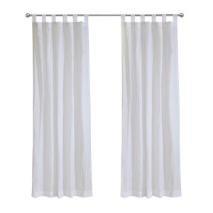 Habitat 85% Polyester 15% Cotton Crushed Sheer Crinkle Textured Solid Rod Pocket Curtain Panel White - 1 of 4