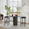 Bar Stools, Set of 2, 24.8-Inch Height Stools, 2" Thick Upholstery, for Kitchen, Dining Room, Cafe, Bar Counter, Black - 2 of 4