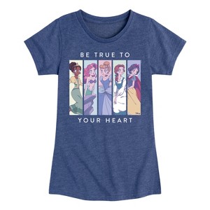 Girls' - Disney - Be True To Your Heart Fitted Short Sleeve Graphic T-Shirt - 1 of 4
