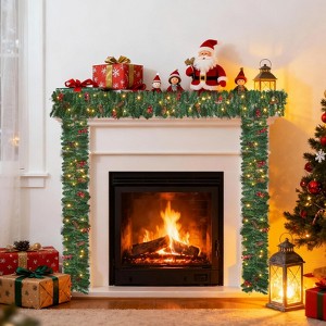 Christmas Garland Decor – Festive Holiday Garland for Mantle, Fireplace, Indoor Home Use, Also Suitable for Halloween Decor - 1 of 4