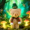 BABYYER Plush Bear Doll, Christmas Blush Bear, Cute Bear Stuffed Animal with Hat and Scarf for Holidays and Home Decor - 3 of 4