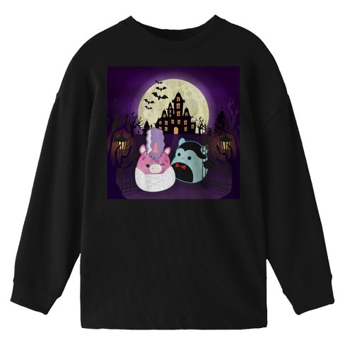 Squishmallows Sun's Out Buns Out Crew Neck Long Sleeve Athletic Heather Youth Tee : Target