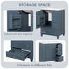 KTMBDW Bathroom Vanity with Ceramic Sink, Wooden Door Bathroom Storage Vanity, Small Quick Assembly Bathroom Cabinet - 3 of 4