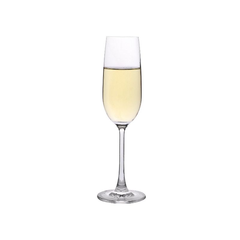 WHOLE HOUSEWARES 7 Oz Crystal Clear Glass Wine & Champagne Glass Set of 4, Clear, 3 of 5