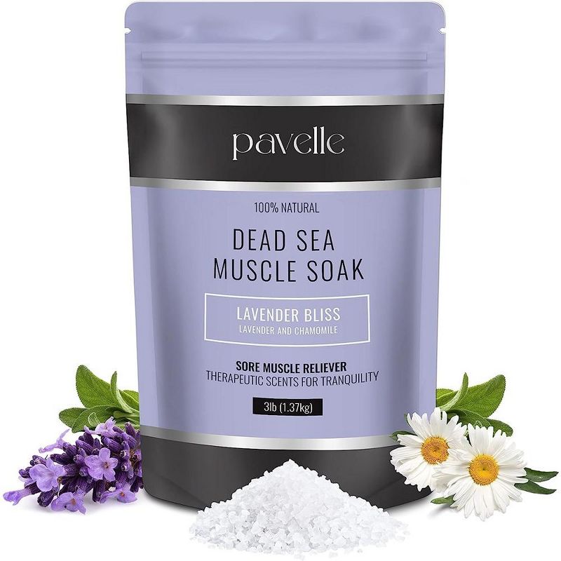 Pavelle Magnesium Dead Sea Salts for Soaking Muscles - 3 lb (48 oz), 1 of 6