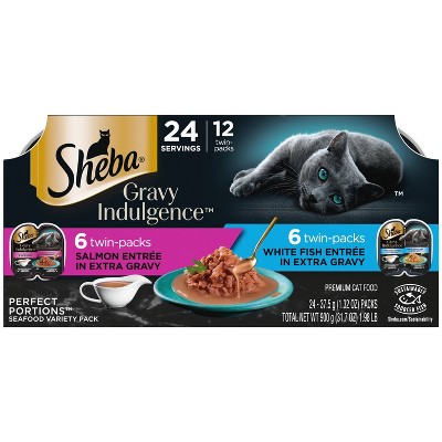 Sheba Salmon Flavor Variety Pack Gravy Indulgence Wet Cat Food - 31.7oz/12ct