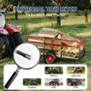 Heavy-Duty 1600 lbs Tow Behind Dump Cart - 22 Cu Ft ATV/UTV Trailer with Removable Sides & All-Terrain Tires for Lawn Mowers & Tractors - 2 of 4