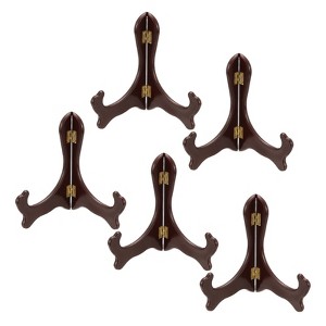 Unique Bargains Imitation Wood Adjustable Folding Picture Frame Display Stand 5 Pcs - 1 of 4