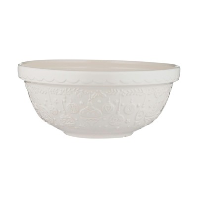 Mason Cash Deck The Halls Size 18 Cream Mixing Bowl, 2.85 Quart